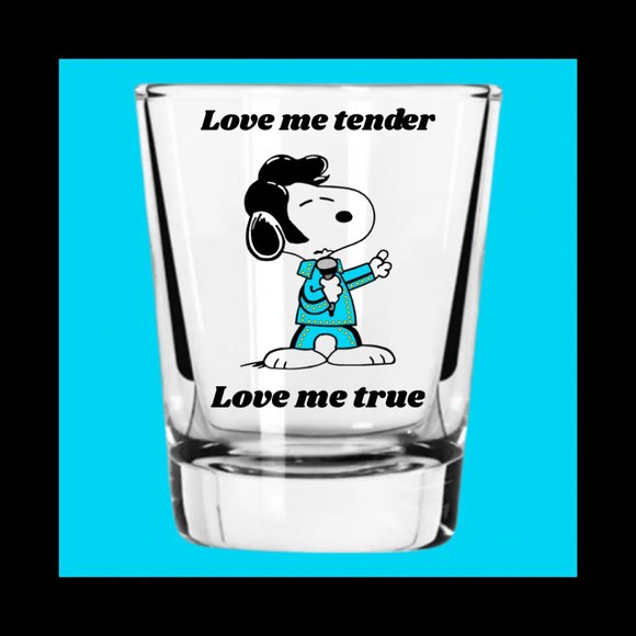 COPY - Set of 2 Peanuts Characters/ Elvis Presley, Collectible Shot Glasses - Picture 4 of 4